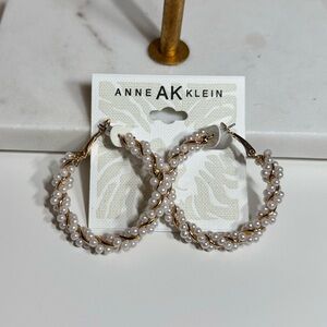 Anne Klein Pearl Gold Earrings